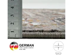 Alfombra de tejido plano con aspecto vintage 80x280 cm Beige multi Corduletta