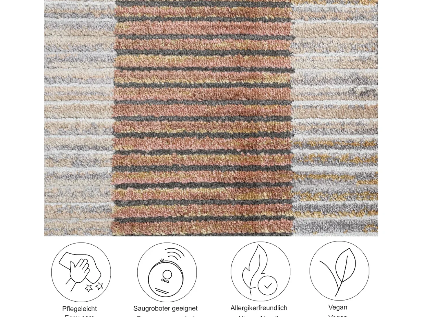 Alfombra de tejido plano con aspecto de patchwork 80x280 cm Colorido Corduletta
