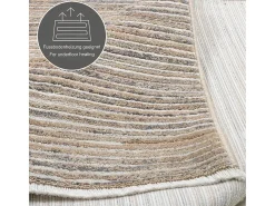 Alfombra de tejido plano con aspecto corto 190x240 cm Beige Corduletta
