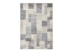 Alfombra de tejido plano con aspecto de patchwork 160x230 cm Beige Corduletta