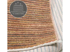 Alfombra de tejido plano con aspecto corto 180x280 cm Óxido Corduletta