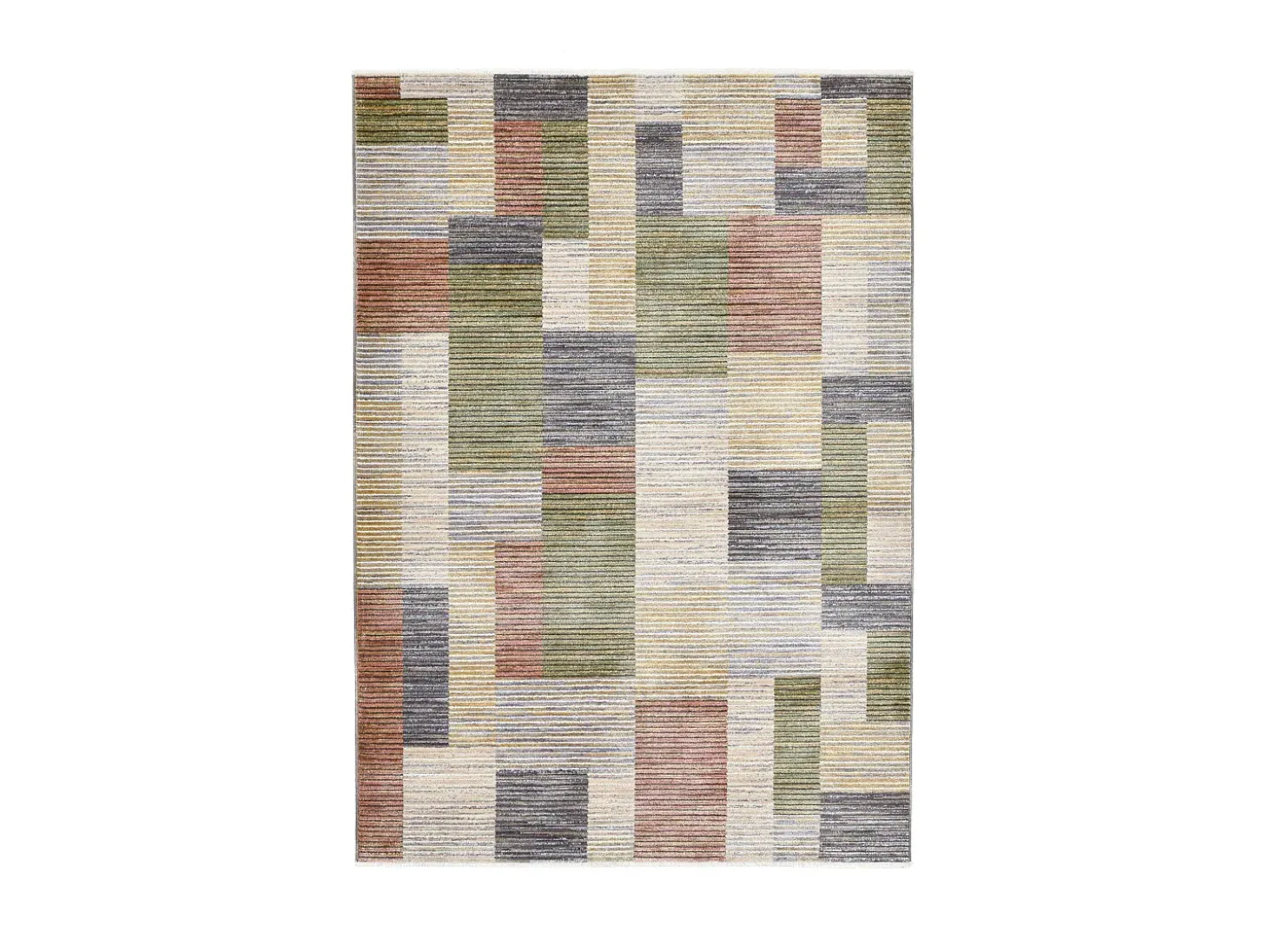 Alfombra de tejido plano con aspecto de patchwork 40x60 cm Colorido Corduletta