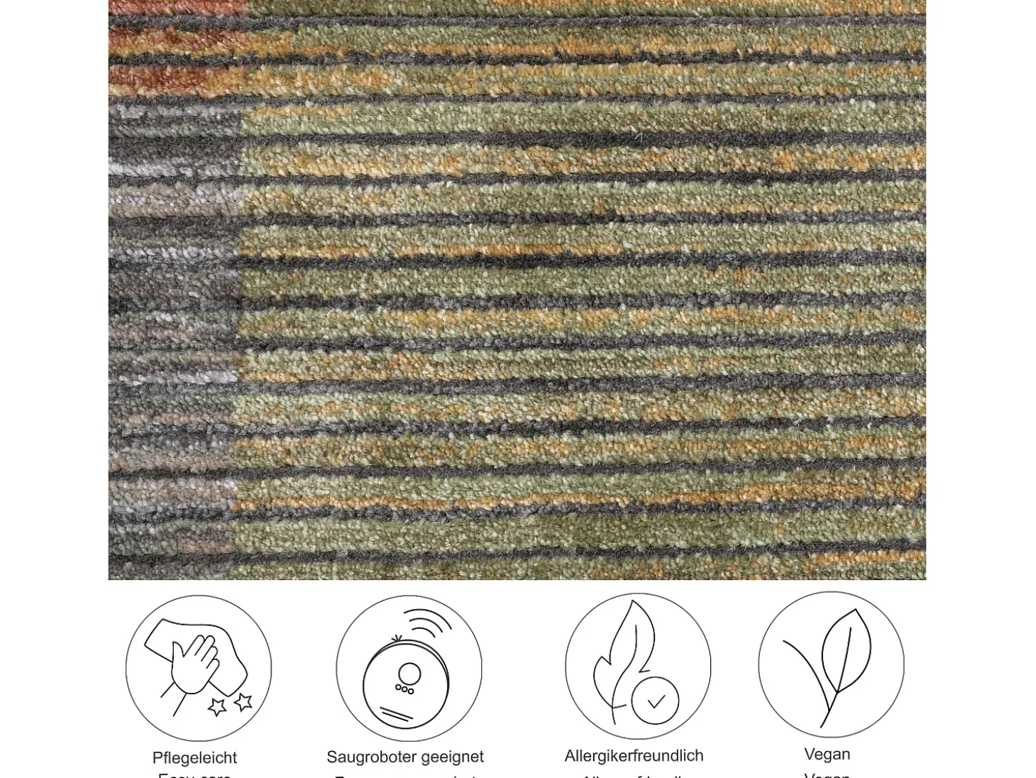 Alfombra de tejido plano con aspecto de patchwork 40x60 cm Colorido Corduletta