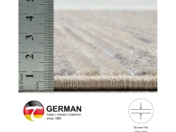 Alfombra de tejido plano con aspecto corto 240x290 cm Beige Corduletta