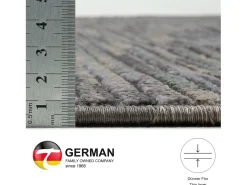 Alfombra de tejido plano con aspecto corto 80x150 cm Gris oscuro Corduletta