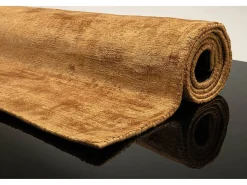 Alfombra de viscosa tejida a mano 190x290 cm Ocre Shine