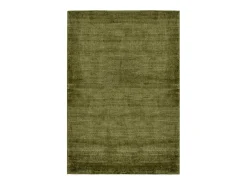 Alfombra de viscosa tejida a mano 85x155 cm musgo Shine