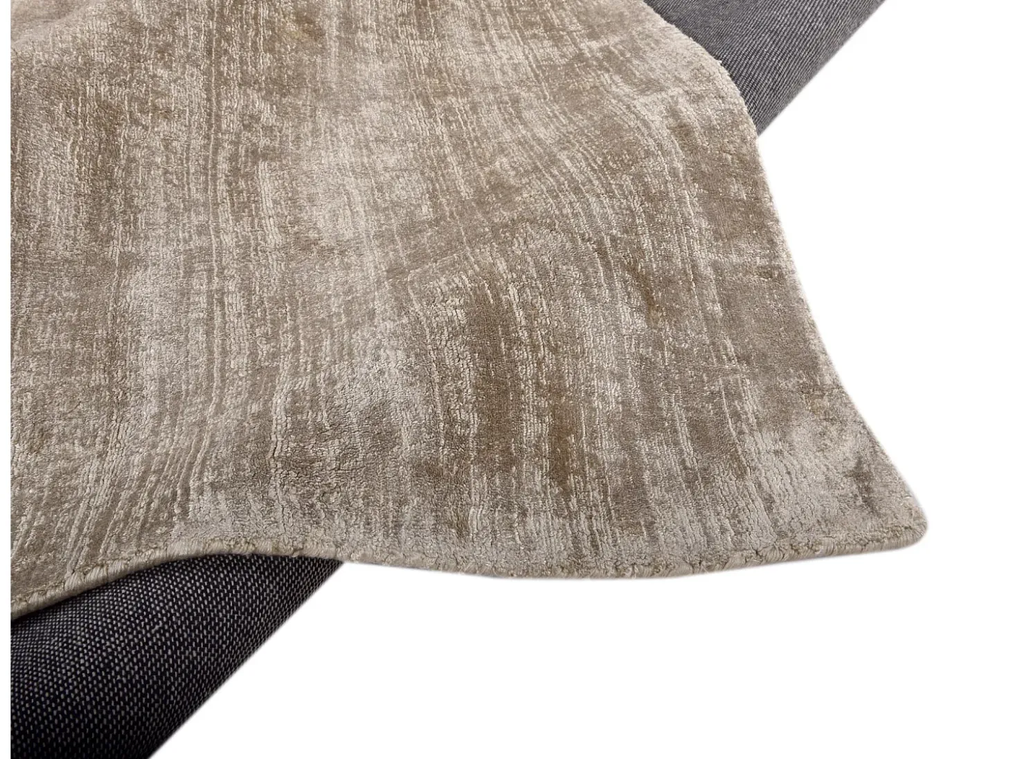 Alfombra de viscosa tejida a mano 190x290 cm Beige Shine