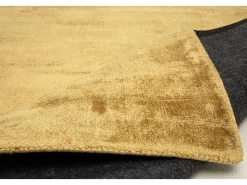 Alfombra de viscosa tejida a mano 160x230 cm Camello Shine