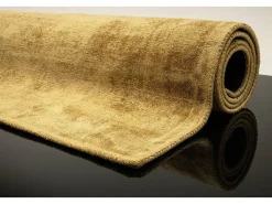 Alfombra de viscosa tejida a mano 190x290 cm Camello Shine