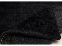 Alfombra de viscosa tejida a mano 190x290 cm Negro Shine