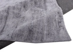 Alfombra de viscosa tejida a mano 190x290 cm Antracita Shine