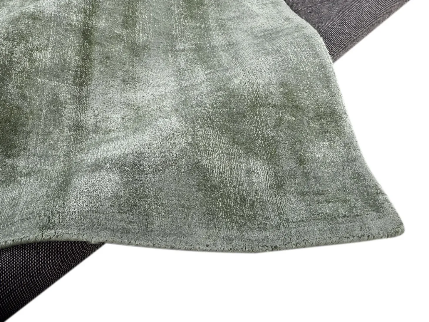 Alfombra de viscosa tejida a mano 160x230 cm Verde Shine