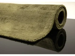 Alfombra de viscosa tejida a mano 160x230 cm musgo Shine