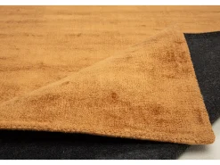 Alfombra de viscosa tejida a mano 85x155 cm Ocre Shine