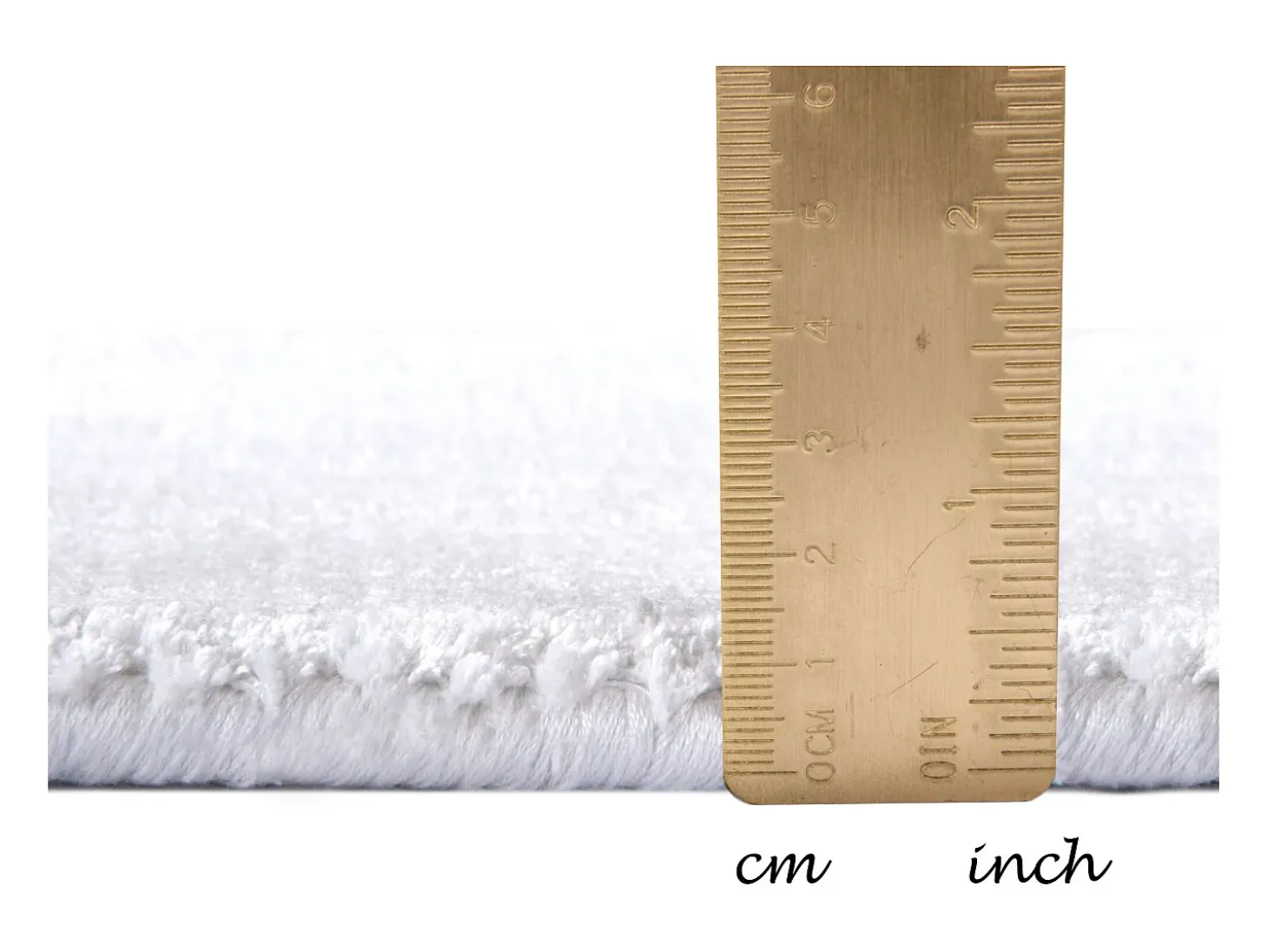 Alfombra de viscosa tejida a mano 65x135 cm Blanco Shine