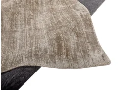 Alfombra de viscosa tejida a mano 85x155 cm Beige Shine