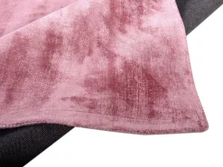 Alfombra de viscosa tejida a mano 85x155 cm Rosa Shine
