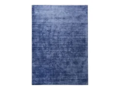 Alfombra de viscosa tejida a mano 50x80 cm Azul Shine