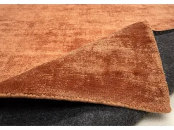 Alfombra de viscosa tejida a mano 160x230 cm Cobre Shine