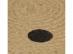 Alfombra de yute hecha a mano con estampado de lunares de 90 cm