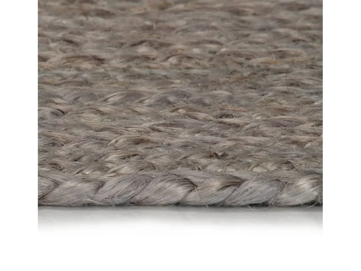 Alfombra de yute hecha a mano redonda 120 cm gris