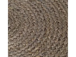 Alfombra de yute tejida a mano redonda 150 cm gris