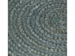 Alfombra de yute tejida a mano redonda verde oliva 210 cm