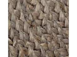 Alfombra de yute tejida a mano redonda 120 cm gris