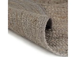 Alfombra de yute tejida a mano redonda 120 cm gris
