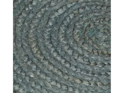 Alfombra de yute tejida a mano redonda verde oliva 180 cm ES36764