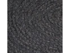 Alfombra de yute tejida a mano redonda gris 150 cm ES17056