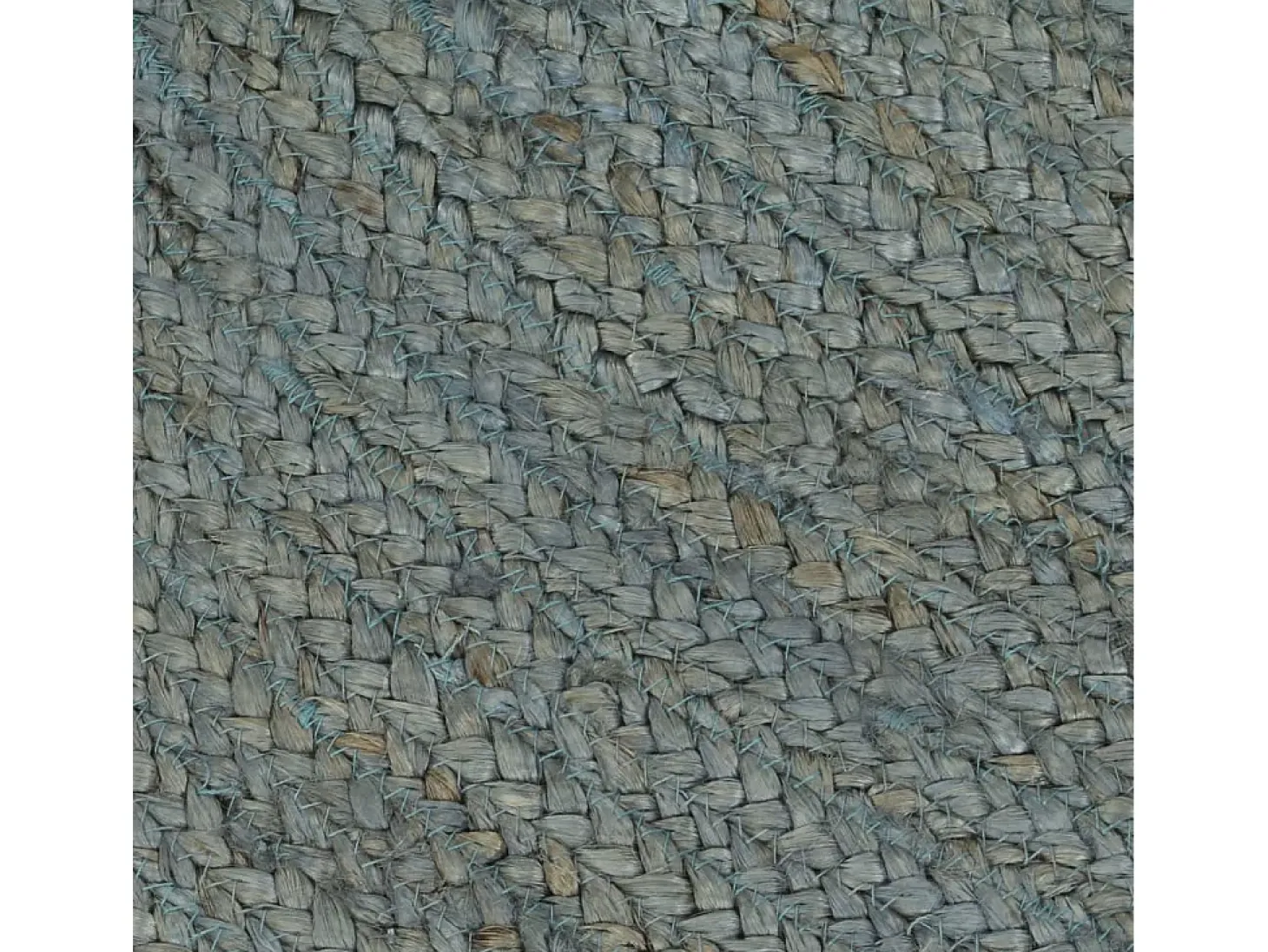 Alfombra de yute tejida a mano redonda verde oliva 240 cm ES28315