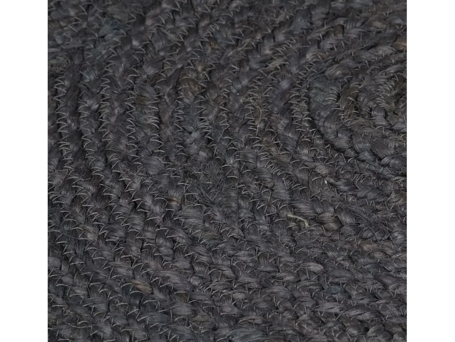 Alfombra de yute tejida a mano redonda gris 120 cm ES79524