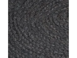 Alfombra de yute tejida a mano redonda gris 90 cm ES53064