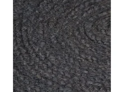 Alfombra de yute tejida a mano 120 cm gris oscuro