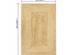 Alfombra de yute tejida a mano natural 160x230 cm ES95413
