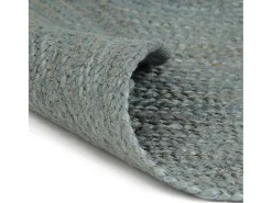 Alfombra de yute tejida a mano 150 cm verde oliva