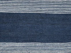 Alfombra de yute tejida a mano KOCHI - 200 x 290 cm - Azul marino y blanco
