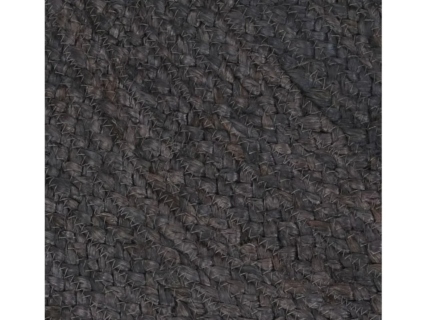 Alfombra de yute tejida a mano redonda gris oscuro 210 cm ES46783