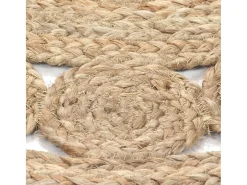 Alfombra de yute trenzado redonda de 180 cm