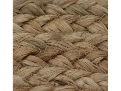 Alfombra de yute trenzado redonda de 90 cm