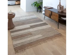 Alfombra de yute y algodón Robin para una decoración natural y acogedora