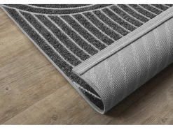 Alfombra diseño moderno Boho - Antracita - 80 x 250 cm - SANTO PLUS