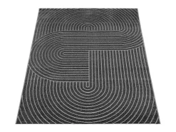 Alfombra diseño moderno Boho - Antracita - 160 x 220 cm - SANTO PLUS