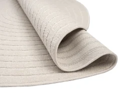 Alfombra diseño moderno Boho - Crema - 120 cm Redondo - SANTO PLUS