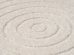 Alfombra diseño moderno Boho - Crema - 120 cm Redondo - SANTO PLUS