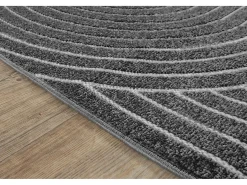Alfombra diseño moderno Boho - Antracita - 80 x 150 cm - SANTO PLUS