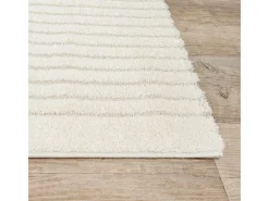 Alfombra Elisa Diseño Geométrico, Crema, 160 x 220 cm