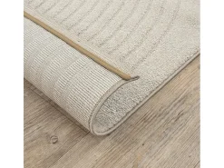 Alfombra Elisa Diseño Geométrico, Beige, 120 cm, Redondo